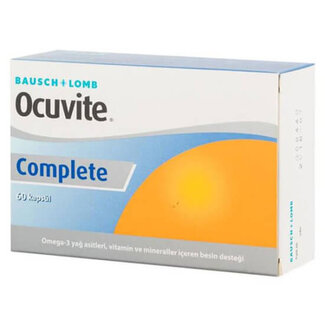 Ocuvite Complete 60 Cápsulas – Luteína, Zeaxantina, Omega-3 DHA, Vitaminas C & E y Zinc