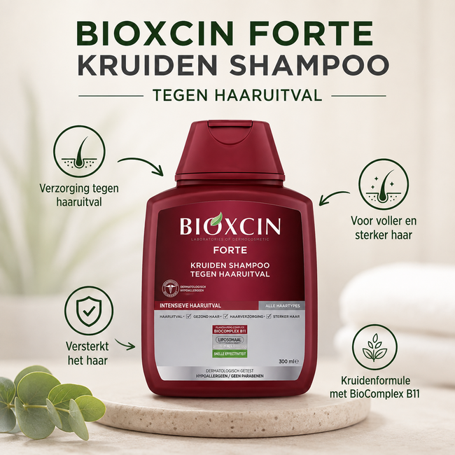Bioxcin Forte Shampooing 300 ml Pack Découverte – Pour Chute de Cheveux Intense | BioComplex B11 pour des Cheveux Plus Forts