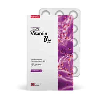 EasyVit-EasyFishOil EasyVit Vitamine B12 voor Volwassenen – 30 easyChews