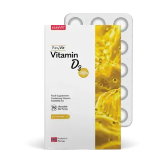 EasyVit-EasyFishOil EasyVit Vitamine D3 voor Volwassenen – Kauwbare easyChews