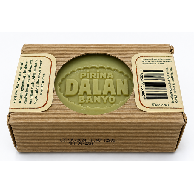 DALAN Antik Jabón Tradicional Natural de Aceite de Oliva 170 g – Jabón Elaborado Tradicionalmente a Mano con 100 % de Aceite de Oliva Natural de la Región del Egeo