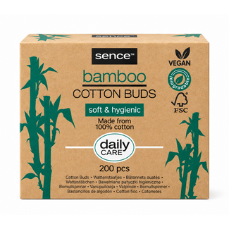 Sence Sence Bambus-Wattestäbchen 200 Stück | 100% Baumwolle & FSC