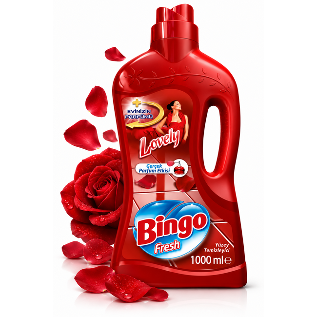 Bingo Lovely Multi-Purpose Cleaner 1000 ml – Perfumed All-Purpose Cleaner for Hard Surfaces