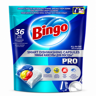 Bingo Bingo Smart Pro Vaatwascapsules 36 stuks | All-in-One