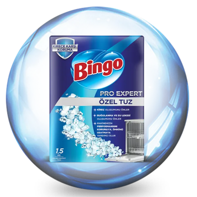 Bingo Pro Expert Vaatwasmachinezout 1,5 kg – Tegen Kalkaanslag en Watervlekken
