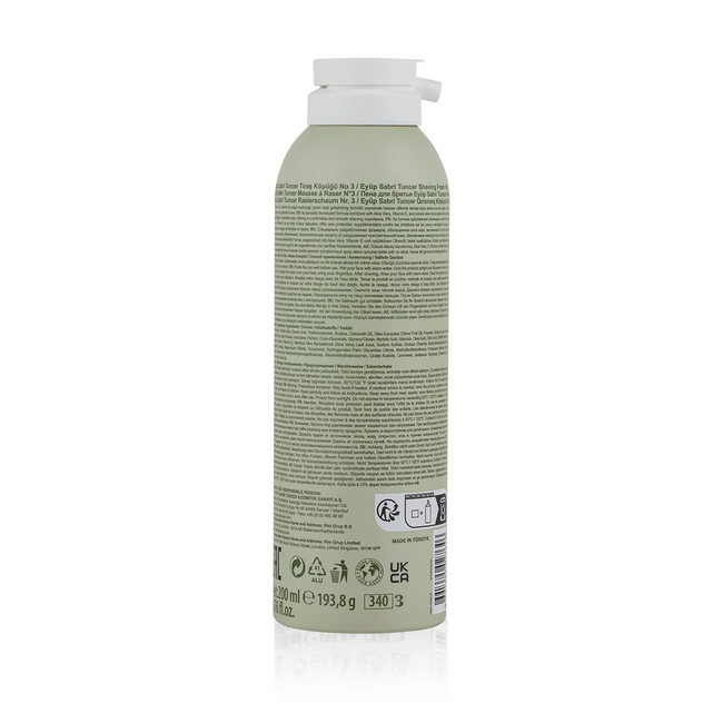 Eyup  Sabri Tuncer No.3 Rasierschaum 200 ml | Aloe Vera, Vitamin E & Menthol