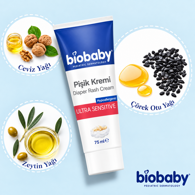 Biobaby Crème pour les éruptions cutanées pour peau de bébé sensible 75 ml