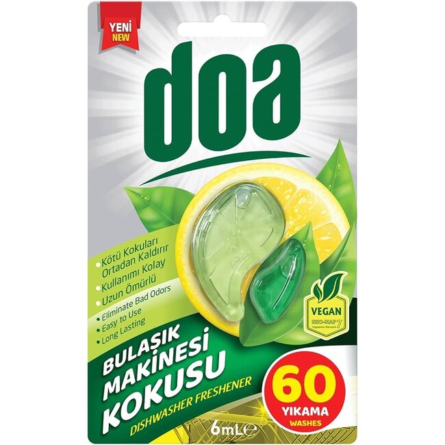 doa Spülmaschinen-Deo 6 ml – Zitronenduft, Gegen unangenehme Gerüche, Bis zu 60 Spülgänge, Vegan