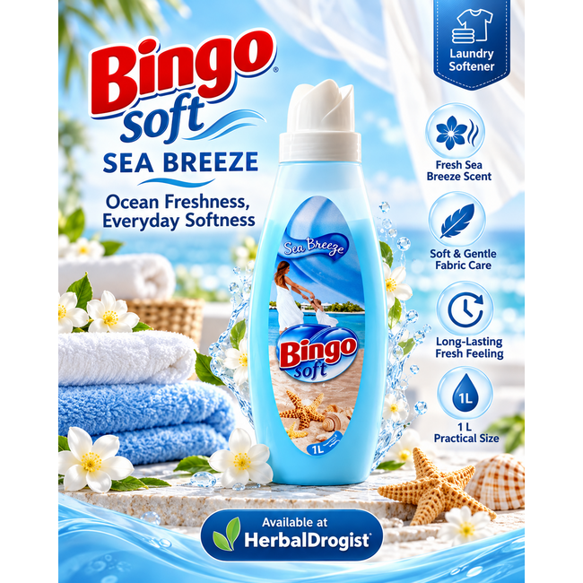 Bingo Soft Zeebries Wasverzachter 1 L – Sea Breeze | Frisse Geur
