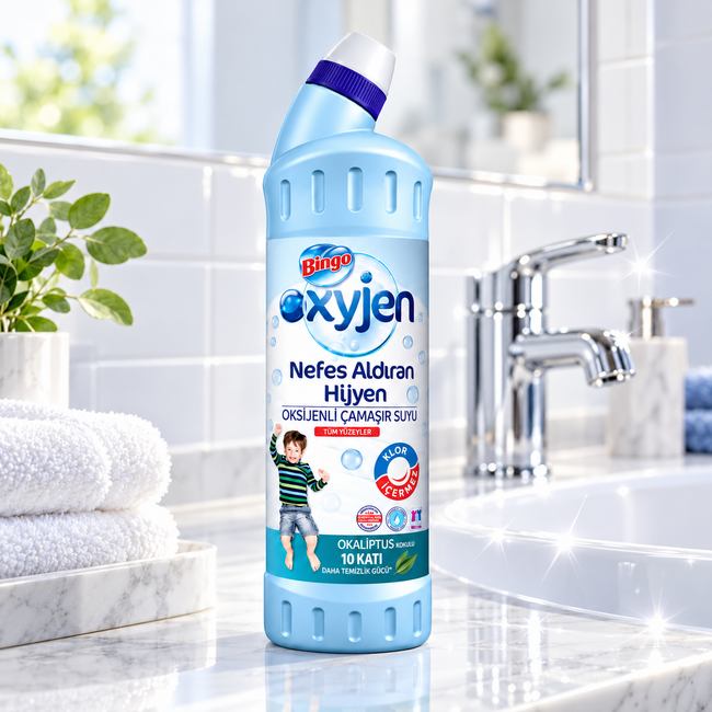 Bingo Oxyjen Allesreiniger met Eucalyptusgeur 750 ml – Chloorvrije Oppervlaktereiniger met Actieve Zuurstof