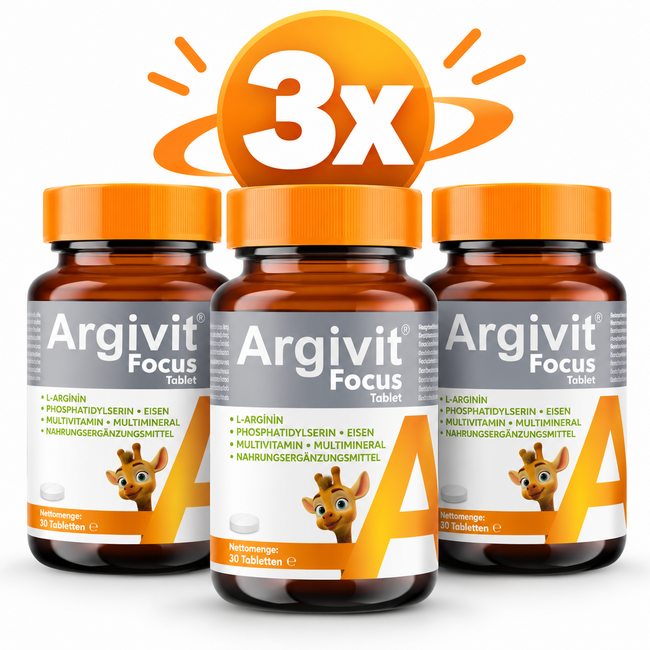 Argivit  Focus 30 Tabletten – Voor Concentratie en Energie, Uit EU-voorraad, Douanevrij / Snelle Levering