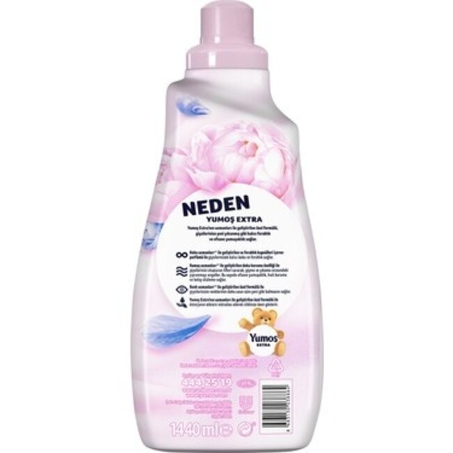 Geconcentreerde Wasverzachter Pioenroos 1440 ml – 60 Wasbeurten met Bloemige Geur, Zachte Was en Pro-Fresh Technologie