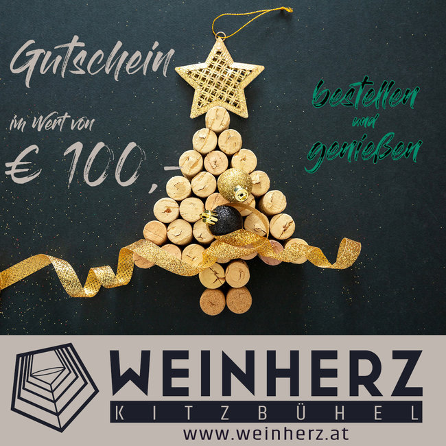 WEINHERZ Weihnachtsgutschein im Wert von € 100,-