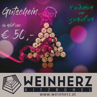 WEINHERZ Weihnachtsgutschein im Wert von € 50,-