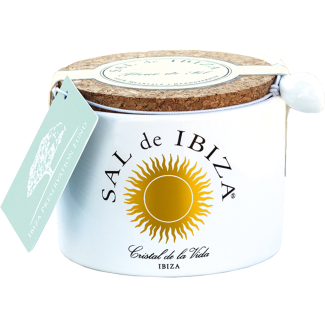 Fleur de Sel Isla Blanca im Steintopf (140g)