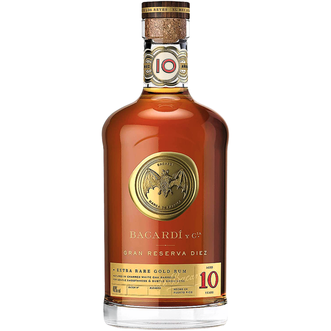 Bacardi 10 Anos Gran Reserva Diez Extra Rare Gold Rum 1.0 l 40% vol