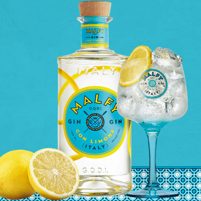 Malfy Gin con Limone mit Glas 0.7 l 41% vol