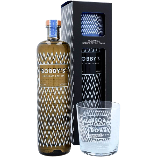 Schiedam Dry Gin Set mit Glas 0.7 l 42% vol