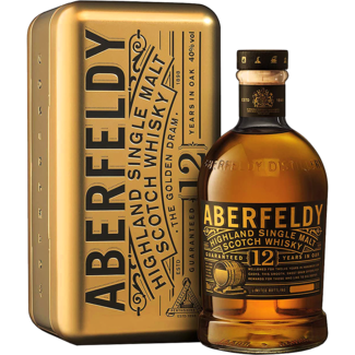 Aberfeldy /  Schottland, Highlands  Aberfeldy 12 Years Old Highland Single Malt Scotch Whisky im Goldnugget 0.7 l 40% vol