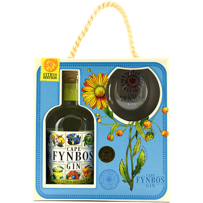 Cape Fynbos Citrus Gin Set mit Glas 0.5 l 43% vol