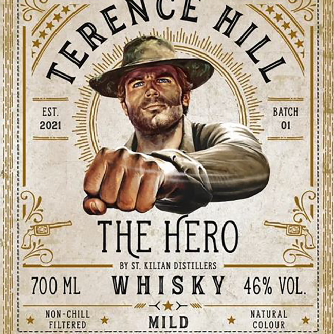 Terence Hill The Hero Whisky 0.70 l 46% vol* (Etikett/Label leicht beschädigt)
