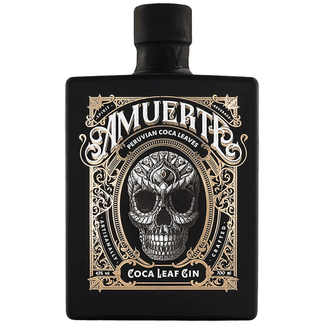 Coca Leaf Gin Black Geschenkset mit 2 Gläser 0.7 l 43% vol