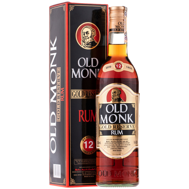 Old Monk 12 YO Gold Reserve Rum 0.7 l 42.80% vol