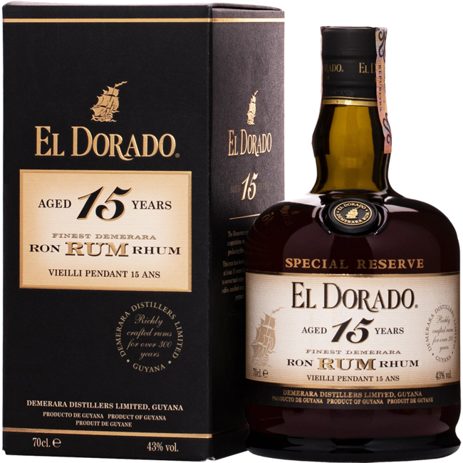 El Dorado Aged 15 Years Finest Demerara Rum in Box 0.7 l 43% vol