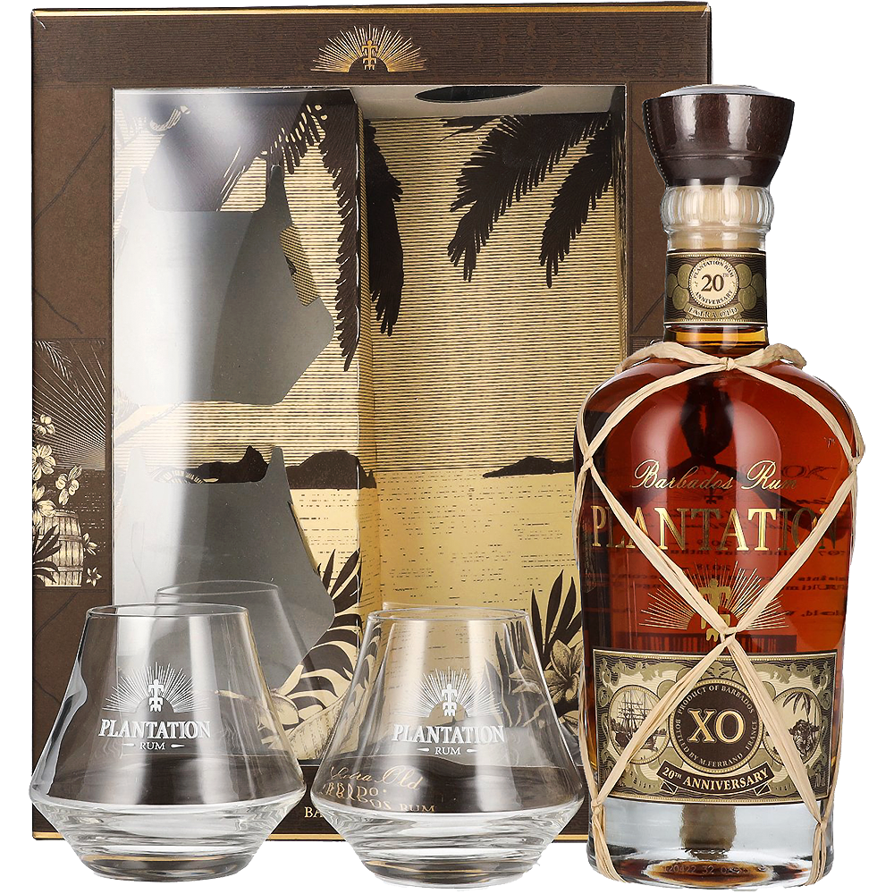 Plantation | Barbados Rum XO 20th Anniversary Set mit 2 Gläser 0.7 l -  WEINHERZ Kitzbühel - Die VINOTHEK in Kitzbühel