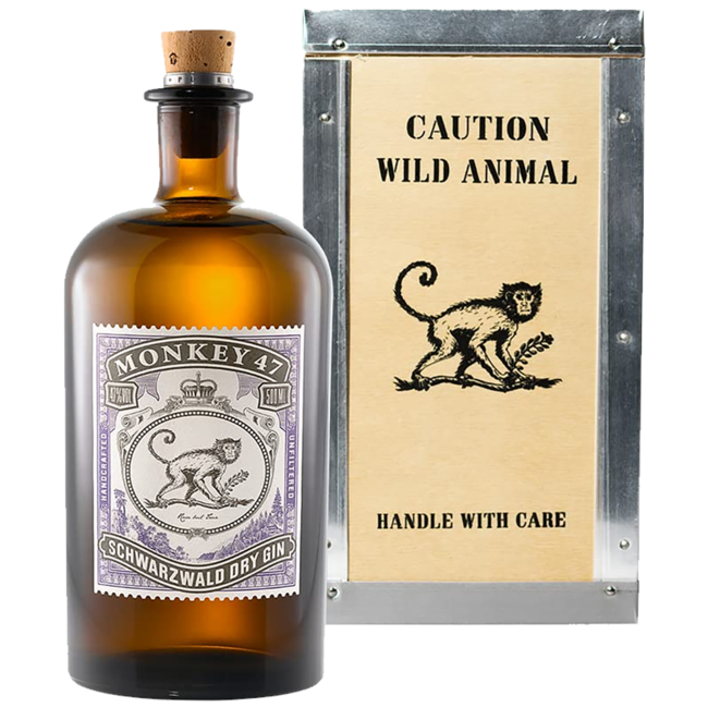 Monkey 47 Schwarzwald Dry Gin in Holzkiste 0.5 l 47% vol
