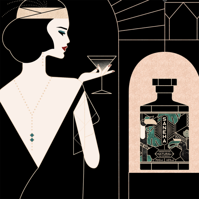 Saneha Handcrafted Thai Gin 0.7 l 40% vol