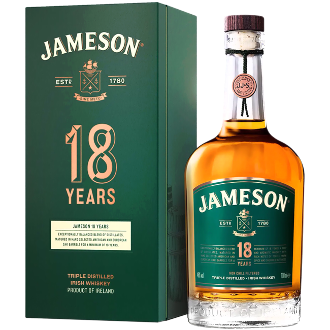 Jameson 18 Years Old Triple Distilled Irish Whiskey 0.7 l 46% vol