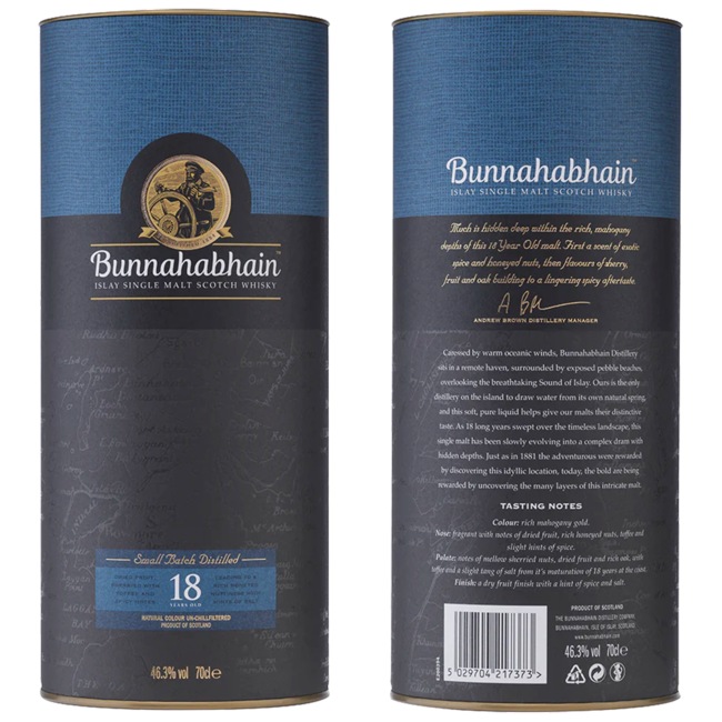 Bunnahabhain 18 Years Old Islay Single Malt Scotch Whisky 0.7 l 46.30% vol