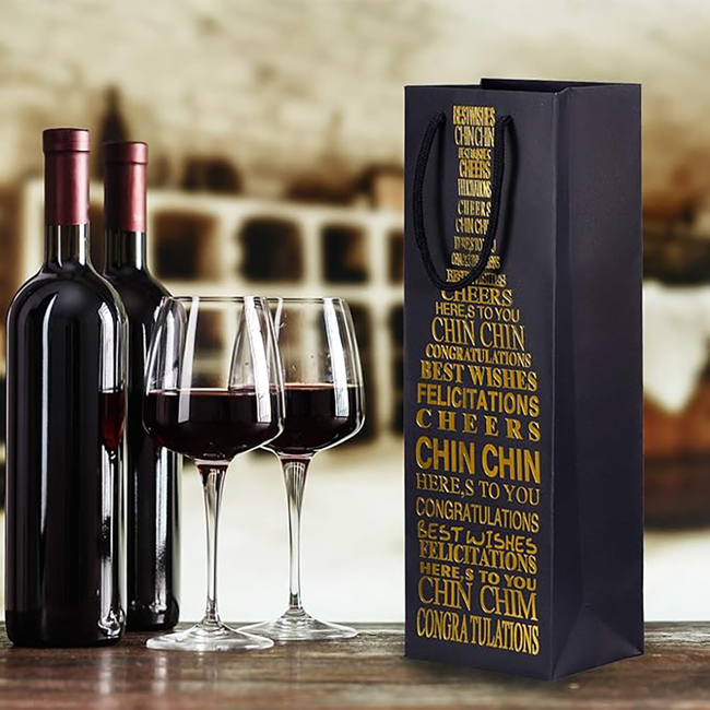 Tragetasche - Glückwünsche - Weintasche 1er