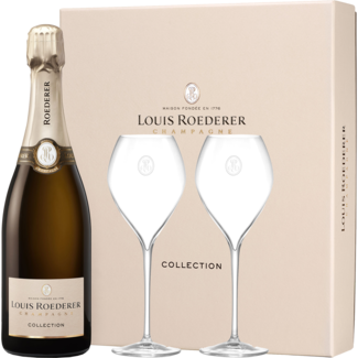 Louis Roederer / Frankreich, Champagne Collection 245 Champagner Deluxe Box mit 2 Gläser 0.75 l 12% vol