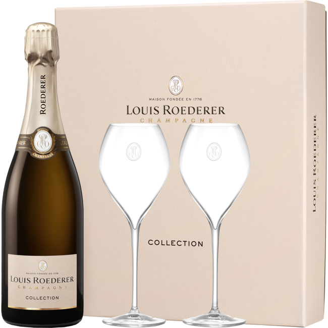 Louis Roederer | Collection 244 Champagner Deluxe Set 2 Gläser 0.75 l -  WEINHERZ Kitzbühel - Die VINOTHEK in Kitzbühel