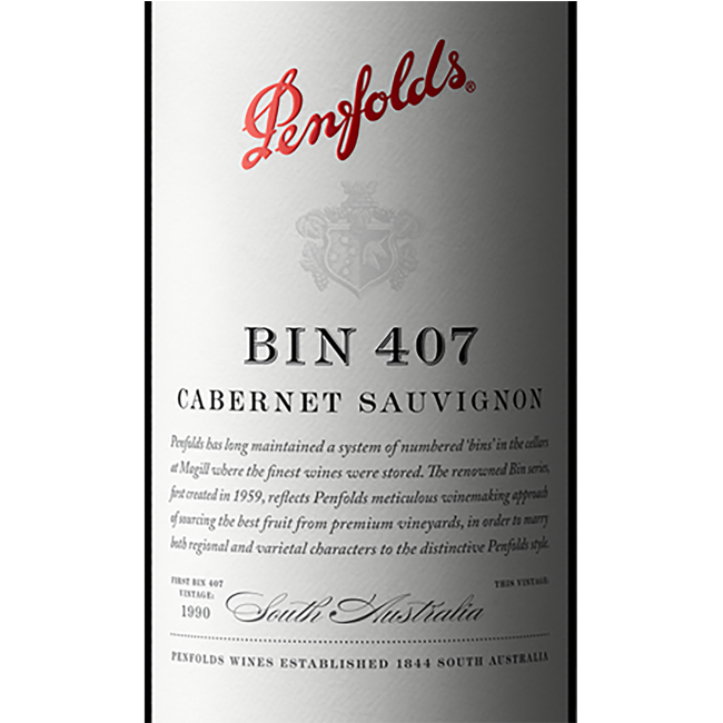 Bin 407 Cabernet Sauvignon 2022 0.75 l