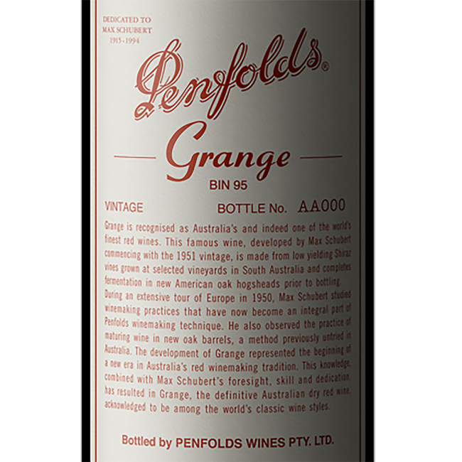 Grange Bin 95 Shiraz 2021 0.75 l