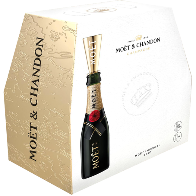 Imperial Brut Champagner Piccolo At Home Pack mit Trinkaufsatz 6x0.20 l 12% vol