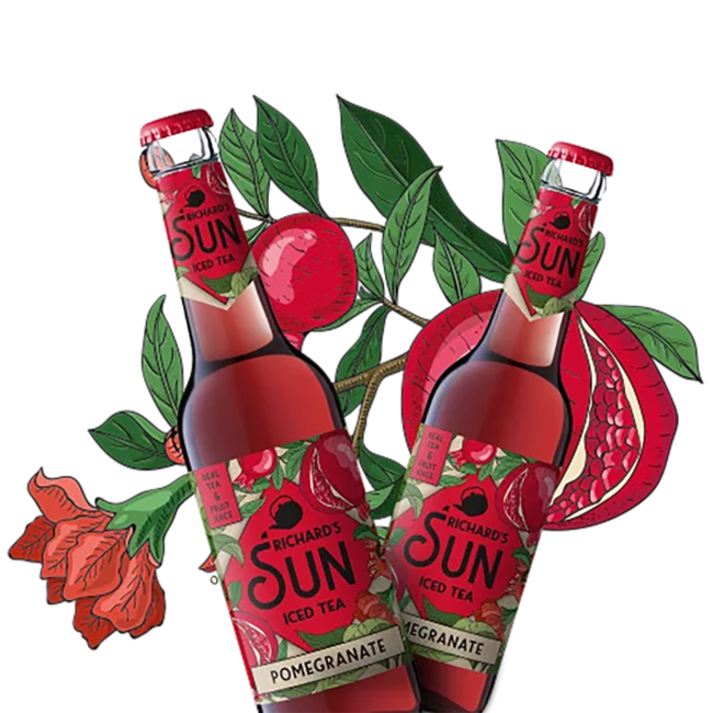 Richard's Sun Iced Tea Pomegranate 6x 0.33 l*