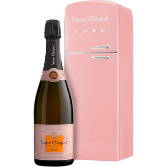 Veuve Clicquot / Champagne, Reims Rose Champagner in SMEG Fridge Box 0.75 l 12% vol