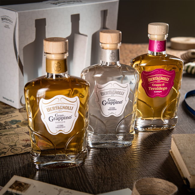 Bertagnolli Grappa Gran Grappino Bianco in GB 0.7 l 42% vol