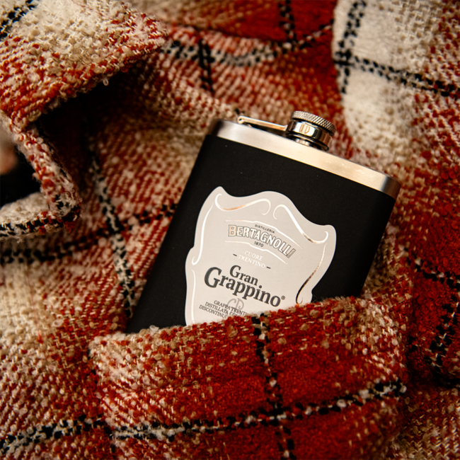 Bertagnolli Grappa Gran Grappino Bianco Flachmann 0.2 l 42% vol