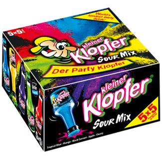 Kleiner Klopfer Kleiner Klopfer Sour Mix 25 x 0,02 l 15 % vol (Tropical Blue, Apple, Mango, Black Currant, Cherry)