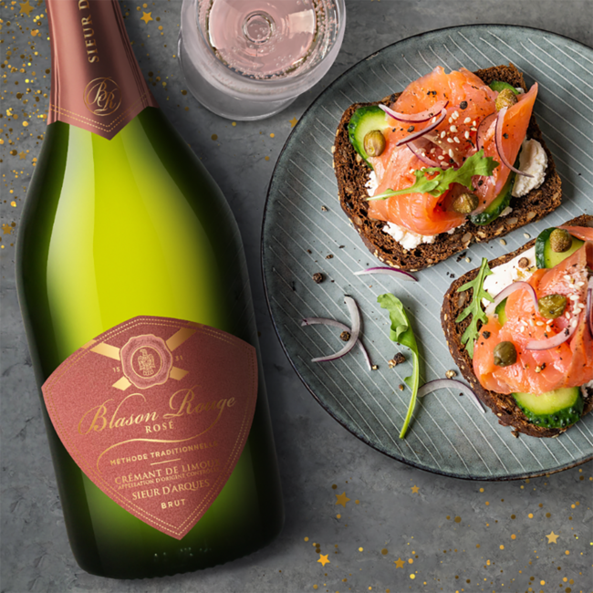 Blason Rouge Cremant de Limoux Brut Rose AOC 0.75 l 12.50% vol