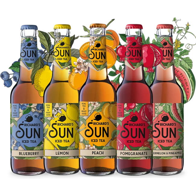 Richard's Sun Iced Tea Set „Die Fruchtigen Fünf“ 5 x 0,33 l *