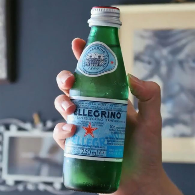 San Pellegrino Mineralwasser Glas Einweg 1x 0.25 l