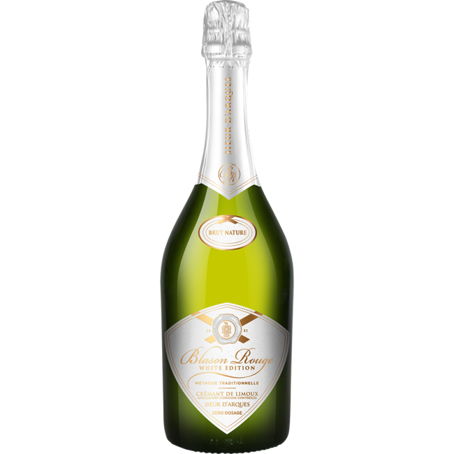 Blason Rouge Cremant de Limoux AOC Brut Nature White Edition Zero Dosage 0.75 l 12 % vol