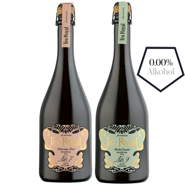 "R(l)oyal Sparkling Tea-Set"(alkoholfrei) 2x 0.75 l