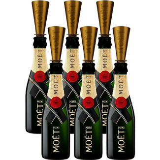Moet & Chandon / Champagne, Epernay Imperial Brut Champagner Piccolo Rose mit Trinkaufsatz 6x0.20 l 12% vol*